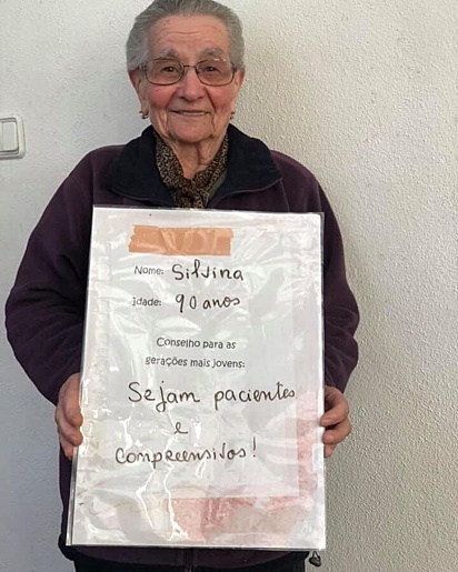 Silvina, 90 anos: “Sejam pacientes e compreensivos!”.