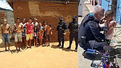 Policiais em localidades distintas do Ceará tem atitudes caridosas.