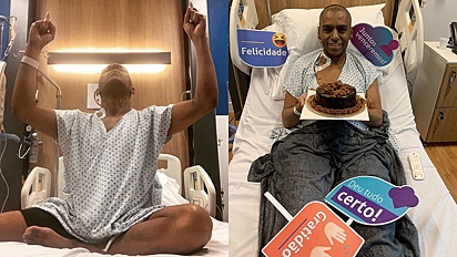 Homem com leucemia ganha vida nova com doação de medula do seu irmão.