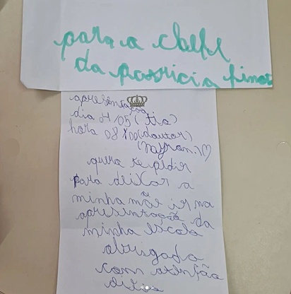 A carta da Olívia.