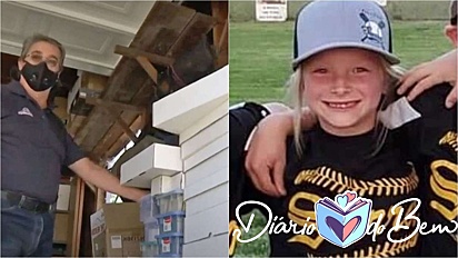 Homem doa 25 mil cartões de beisebol que acumulou ao longo da vida para menina que perdeu sua coleção em incêndio. (Foto: Reprodução/NBC Bay Area | Facebook/
CAL FIRE Fresno County Fire)
