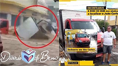 Homem perde o baú do caminhão durante tempestade em SP e empresa especializada presenteia com um novo. (Foto: Instagram/4truckbr) 